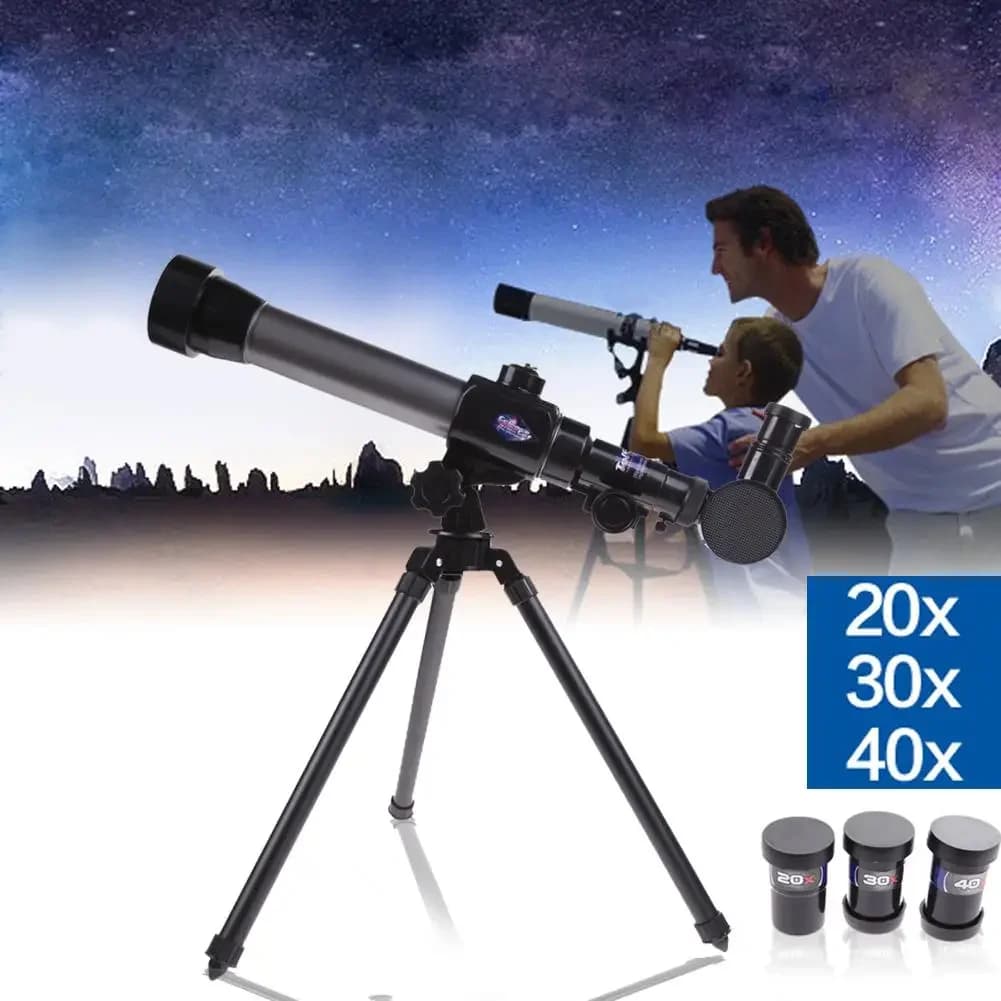 Children's Telescope, Educational Toy with Three Eyepieces, Table Tripod and Seeker, Didactic Ausilio
