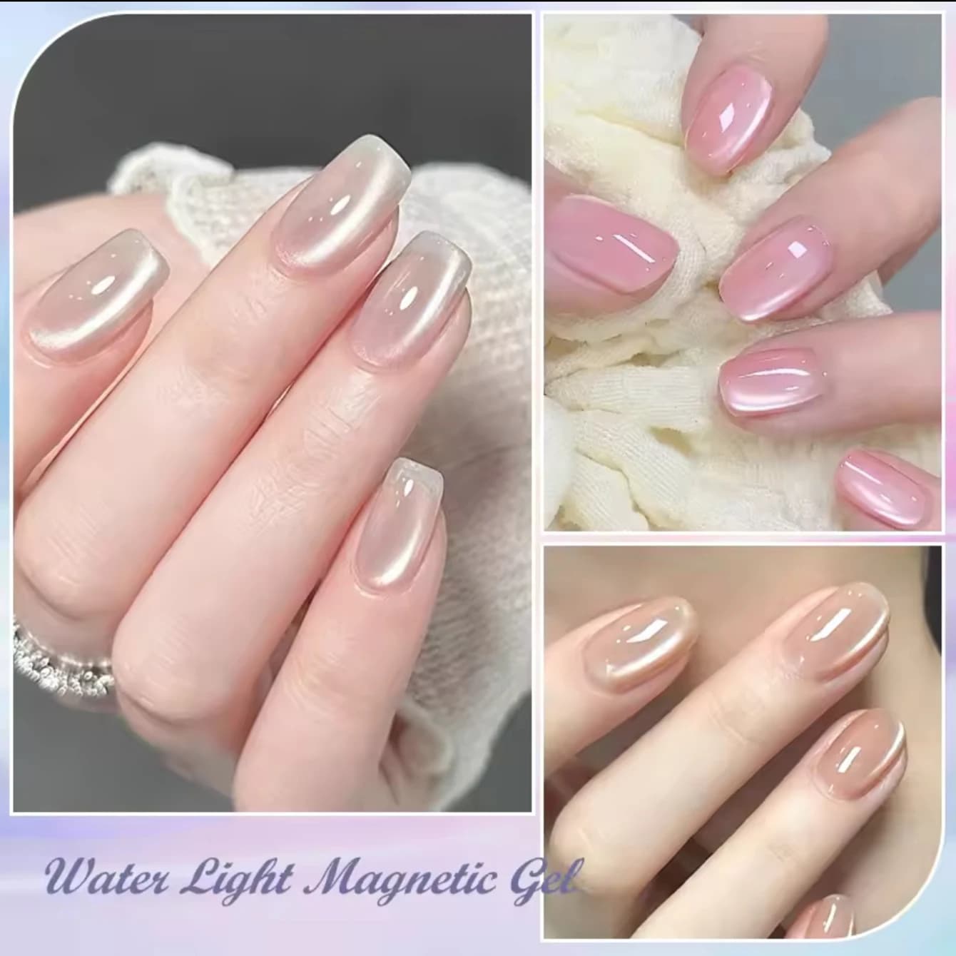 MIANEL 2026 Smalto Semipermanente Effetto Occhio di Gatto Nuvola Nebbia Quattro Stagioni, Glitter Satinato Trasparente con Perle di Vetro, Smalto Magnetico per Unghie, Nail Art