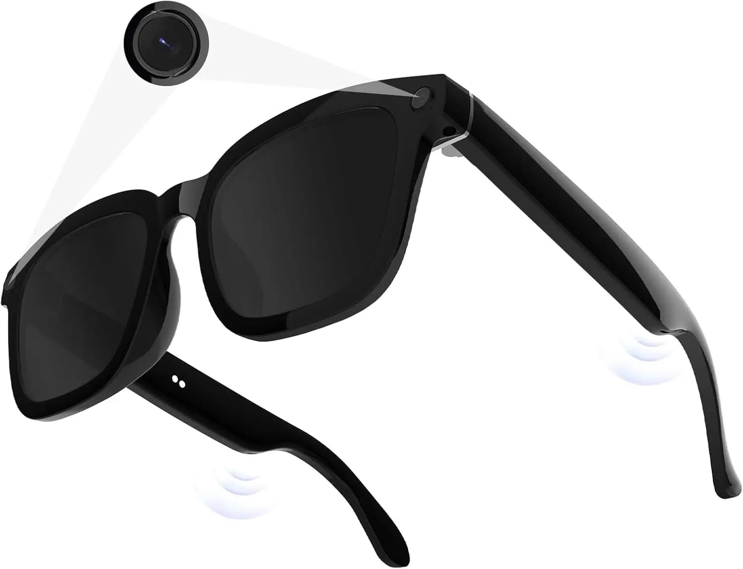 AI Smart Camera Glasses 1080P HD - Bluetooth Video Recording with Voice Control, Wearable Sport Eyeglasses for Driving, Hiking, Outdoor