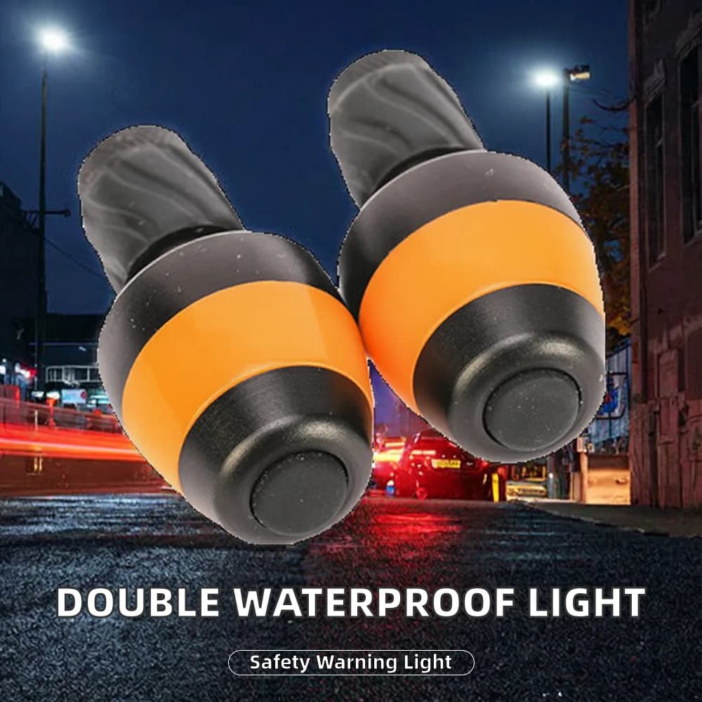 Luci LED per Manubrio Bicicletta, 2 Pezzi, Indicatori di Direzione, Luce di Sicurezza a Batteria per Bici