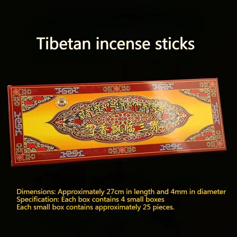 Bastoncini d'Incenso Naturale Tibetano per Culto Buddista, Purificazione dell'Aria Interna, Calma i Nervi, Favorisce il Sonno