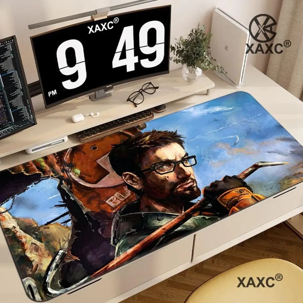 Tappetino per Mouse da Gioco HD Printing Game H-Half Life XXL in Gomma Naturale HYBXXC, Tappetino da Scrivania per Gaming World of Tanks CS GO
