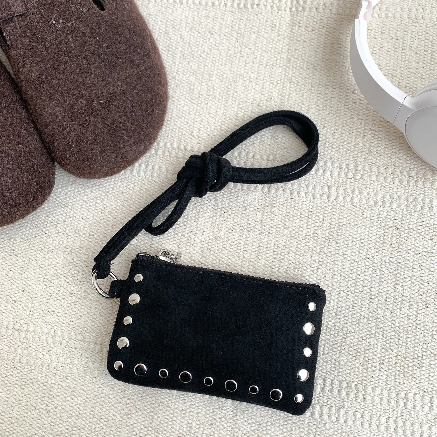NEW shoulder bag with studs mini credit card holder leopard for women bag shoulder bag with rivet pendant NEW
