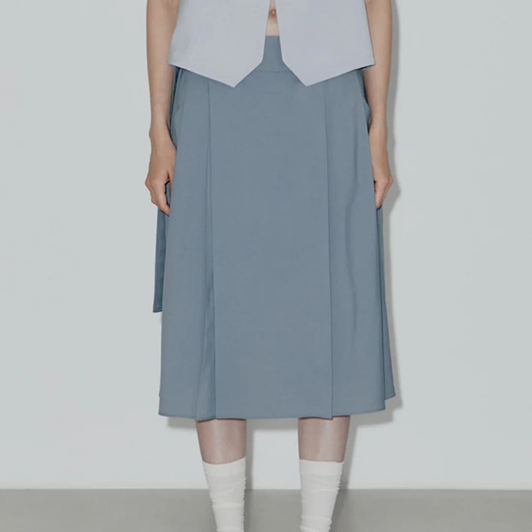 2025 Primavera/Estate Pantaloni casual a pieghe a vita alta 7/8 Pantaloni con gonna a gamba larga per donna
