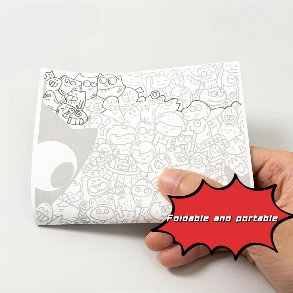 75pcs of Tracing Paper. Random Patterns,Foldable Design, Easy to Carry.The Sketchbook Supports Tracing, Doodling and Coloring