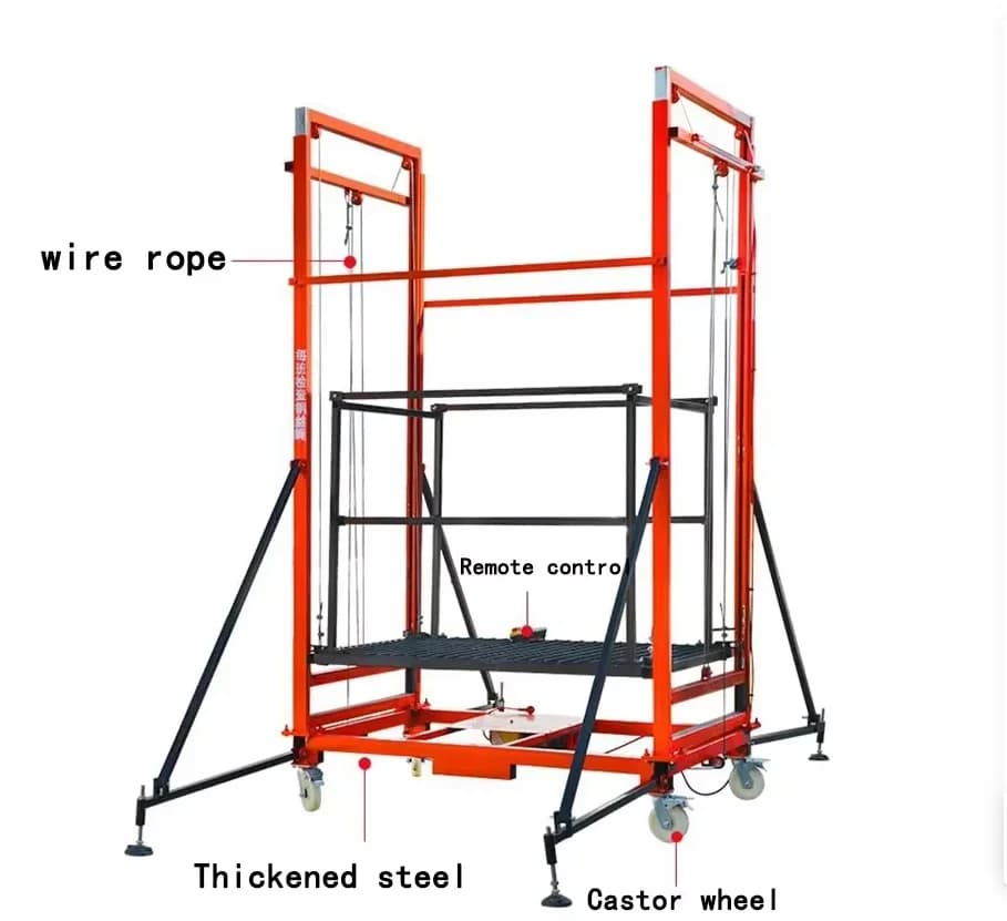Produttori 500 kg Forbici per impalcature elettriche Ascensore mobile 2 m 3 m Impalcature elettriche per costruzioni