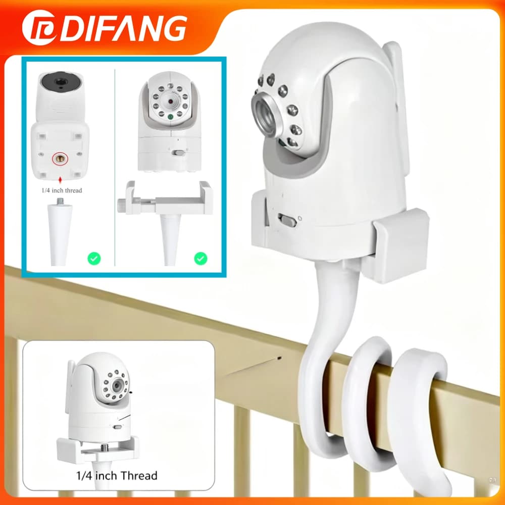 Universal Mount for Baby Monitors Portable Clip Mount Webcam Stand Flexible Twist Mounting Kit Multifunctional Bed Bracket