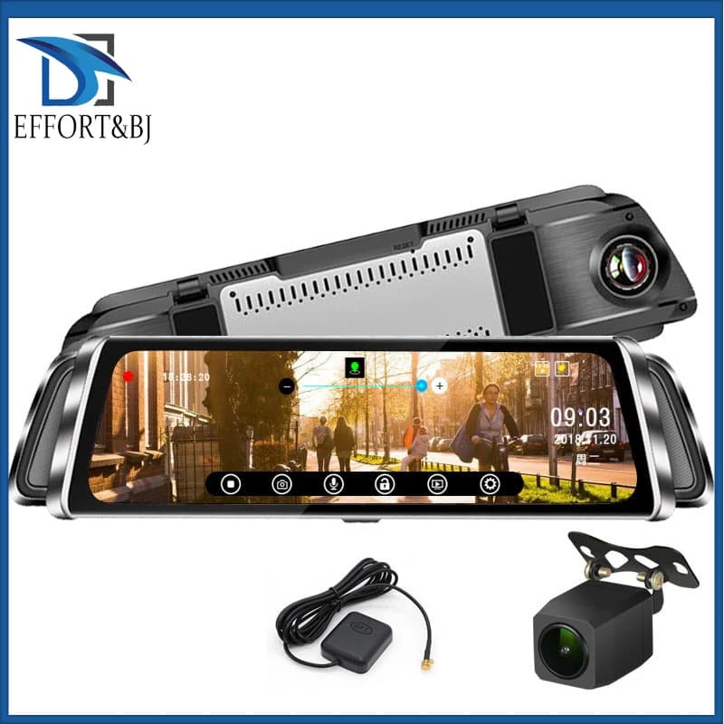 Smart specchietto retrovisore Car DVR 10''Touch Screen 1080P Registrar Dual Lens Dash Cam GPS Track videoregistratore Auto Camera