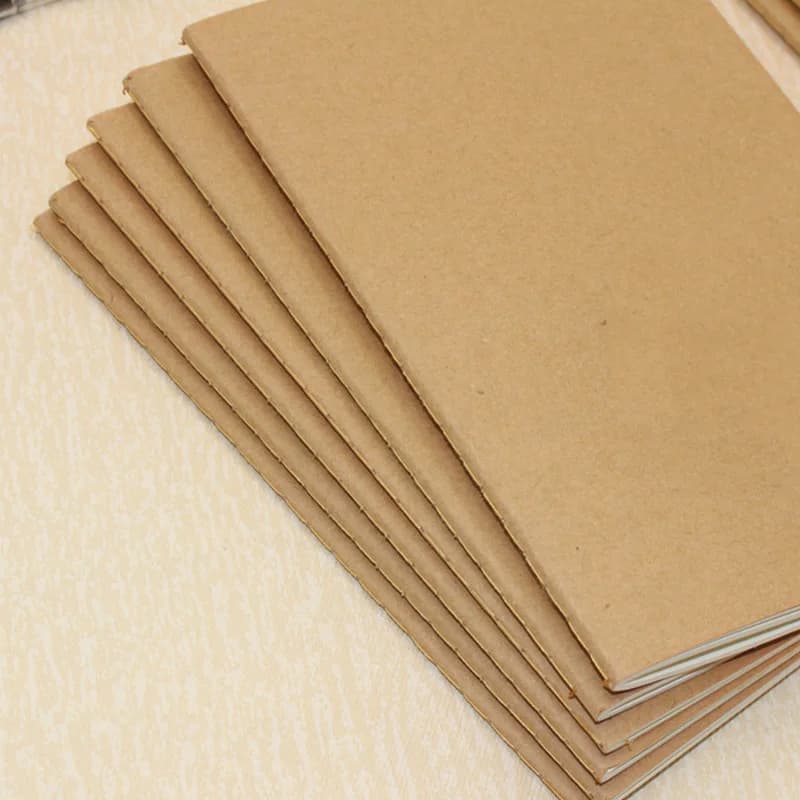 Quaderno in morbida pelle per riunioni d'ufficio, appunti scolastici, compiti giornalieri, rilegatura cucita, confezione da 10 pezzi, copertina rigida marrone