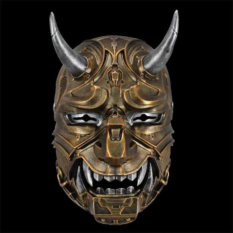 Halloween Neon Warrior Resin Mask Horror Game Ghost Face Wisdom Character Predator Masks Cosplay Halloween Party Costumes Props