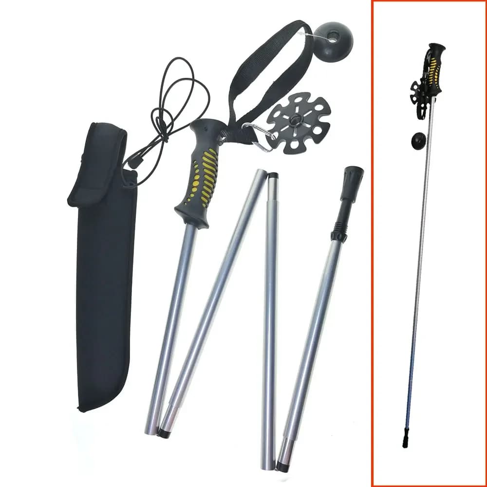 Canne da pesca pieghevoli in alluminio da 139cm canne da pesca leggere con bastoncini da pesca a mosca con custodia accessori da pesca per escursionismo all'aperto