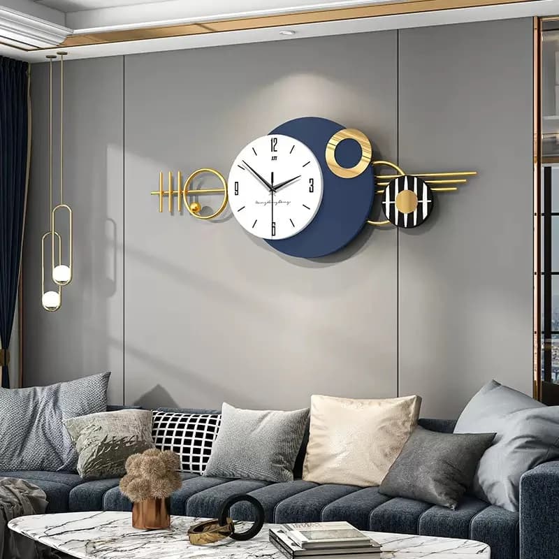 Orologio da parete di lusso nordico Creativo moderno Soggiorno Decor Orologio da parete scandinavo silenzioso per sala da pranzo Orologio da camera da letto