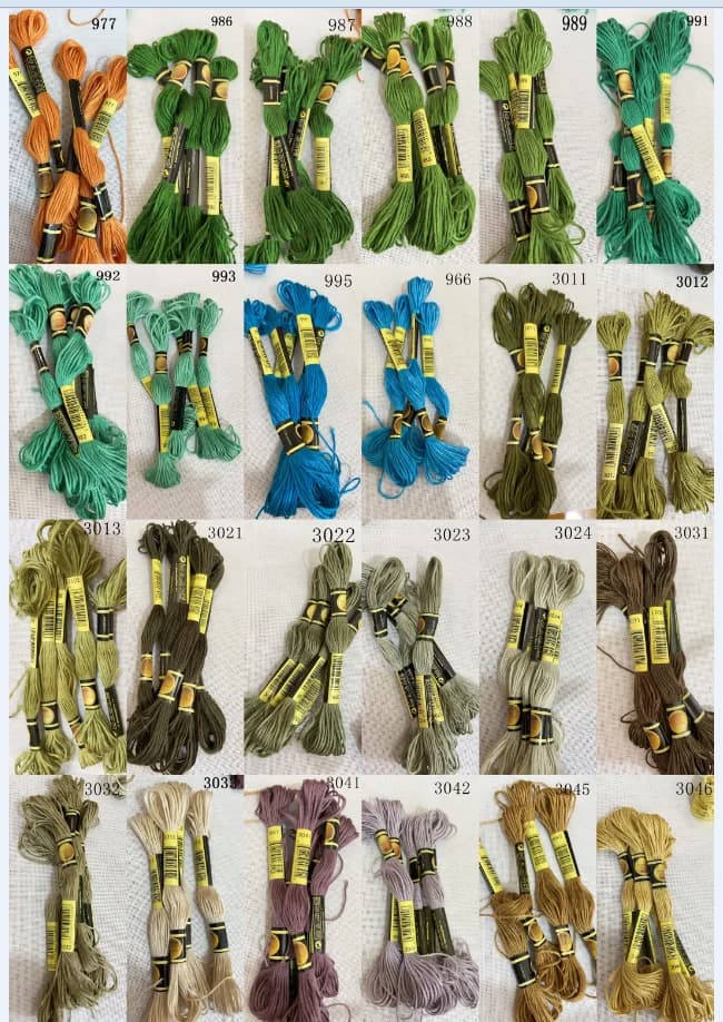 100% cotone CXC 10 pezzi fili punto croce / filo da ricamo punto croce Il cliente scegli stili fili colori 13
