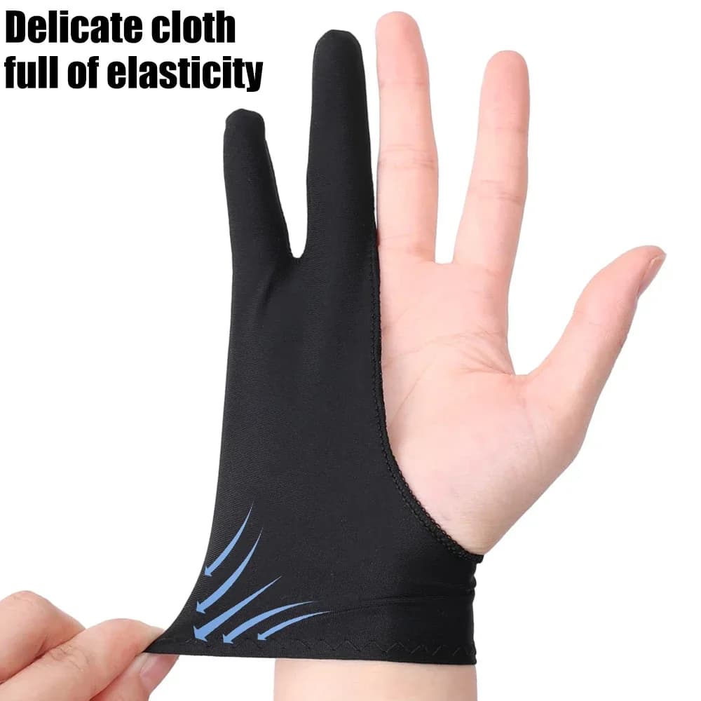 Palm Rejection Artist Two-Finger Glove for IPad Tablet Graphic Drawing Monitor Painting Anti-fouling Tablet Screen Gloves