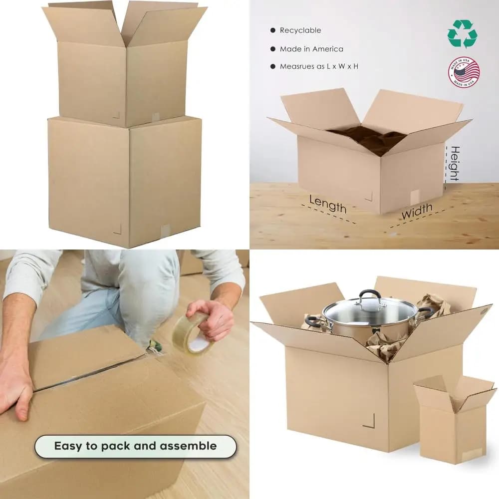 24x10x6 corrugated carton shipping boxes Pack 25 - Brown/Kraft for shipping, packing, moving and storage needs