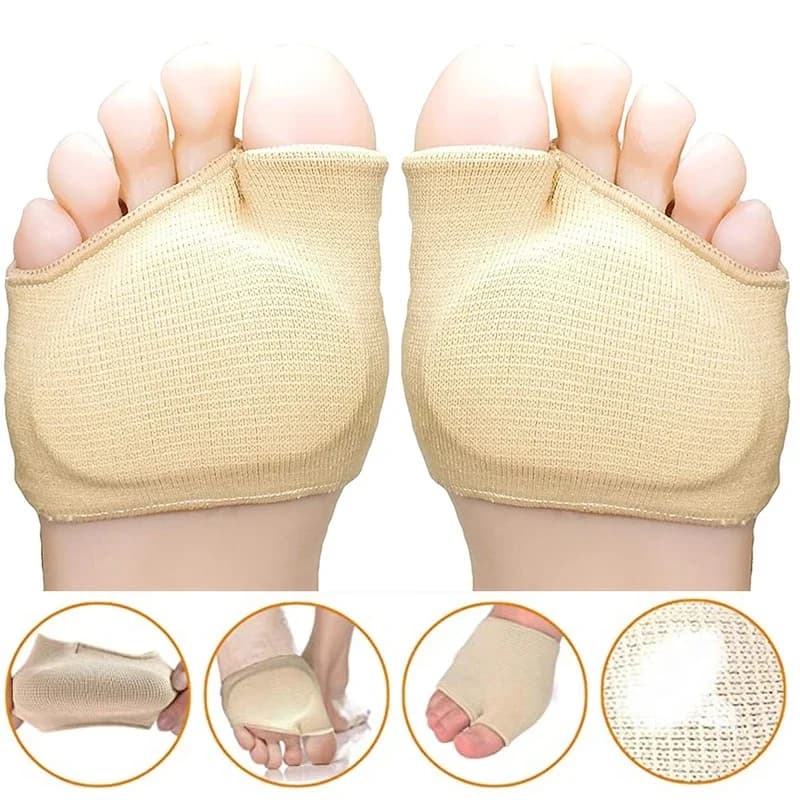 Silicone Gel Insoles for Shoes Metatarsal Forefoot Insert Pad for Women Men Foot Cushion Pads For Hallux Valgus Corrector Socks