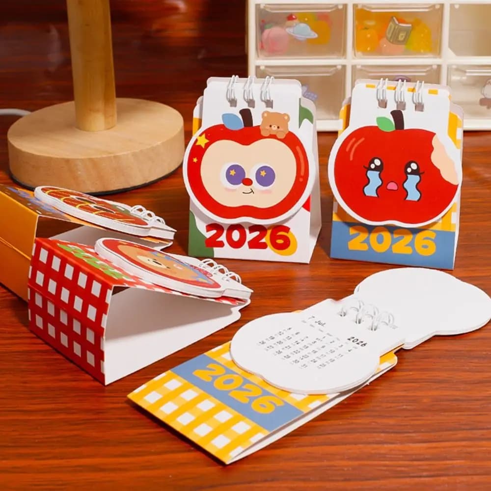 Mini calendario da tavolo in stile cinese, agenda multifunzione, agenda annuale, agenda, organizer per la decorazione della casa