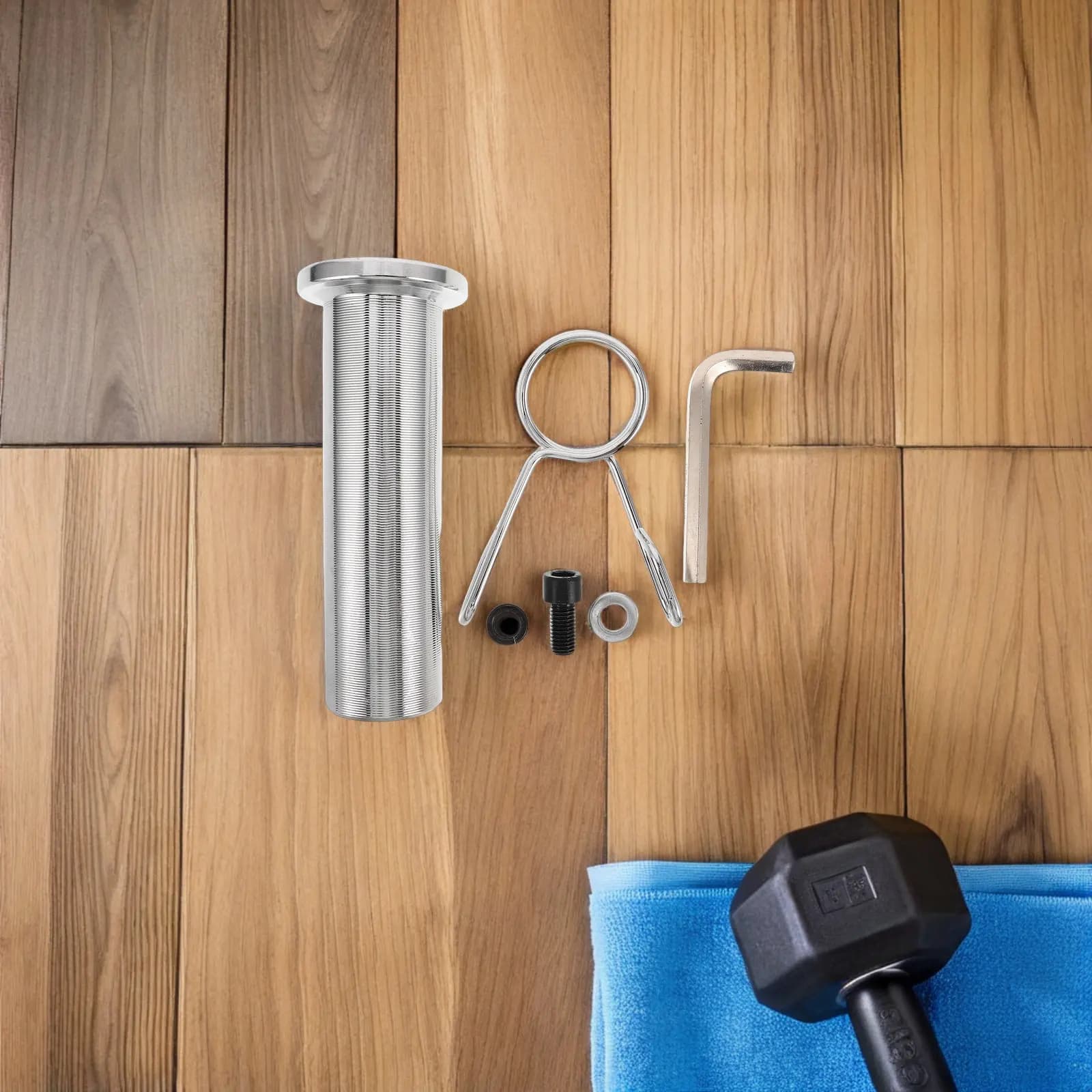 Space Saving Barbell Plate Holder Small Weight Plate Organizer Modern Aesthetic Fitness Equipment Storage Rack for Home Gym Use