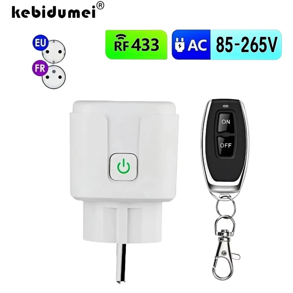 Intelligent Electric Grip with 433Mhz Wireless Remote Control, 220V 4000W, Universal Plug EU FR, ON/OFF Lighting Switch