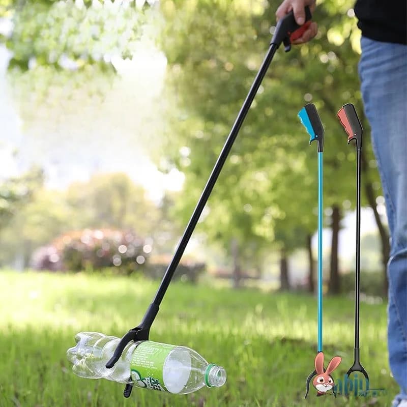 Pinza Raccogli Rifiuti in Acciaio Inossidabile con Manico Lungo, Strumento per la Pulizia del WC, Pinza per Rifiuti Domestici, Design Ergonomico a Forbice