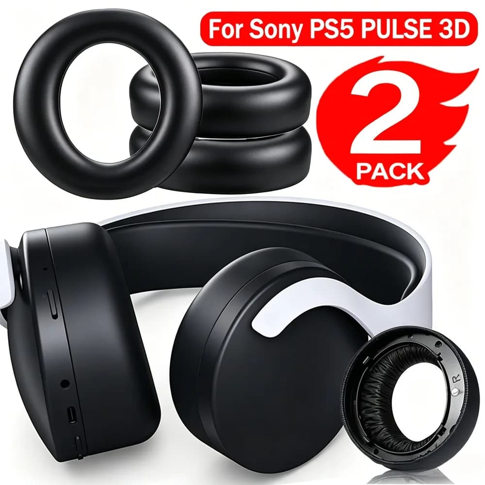 Cuscinetti Auricolari di Ricambio per Cuffie SONY PS5 PlayStation PULSE 3D, Copri Auricolari Sostitutivi