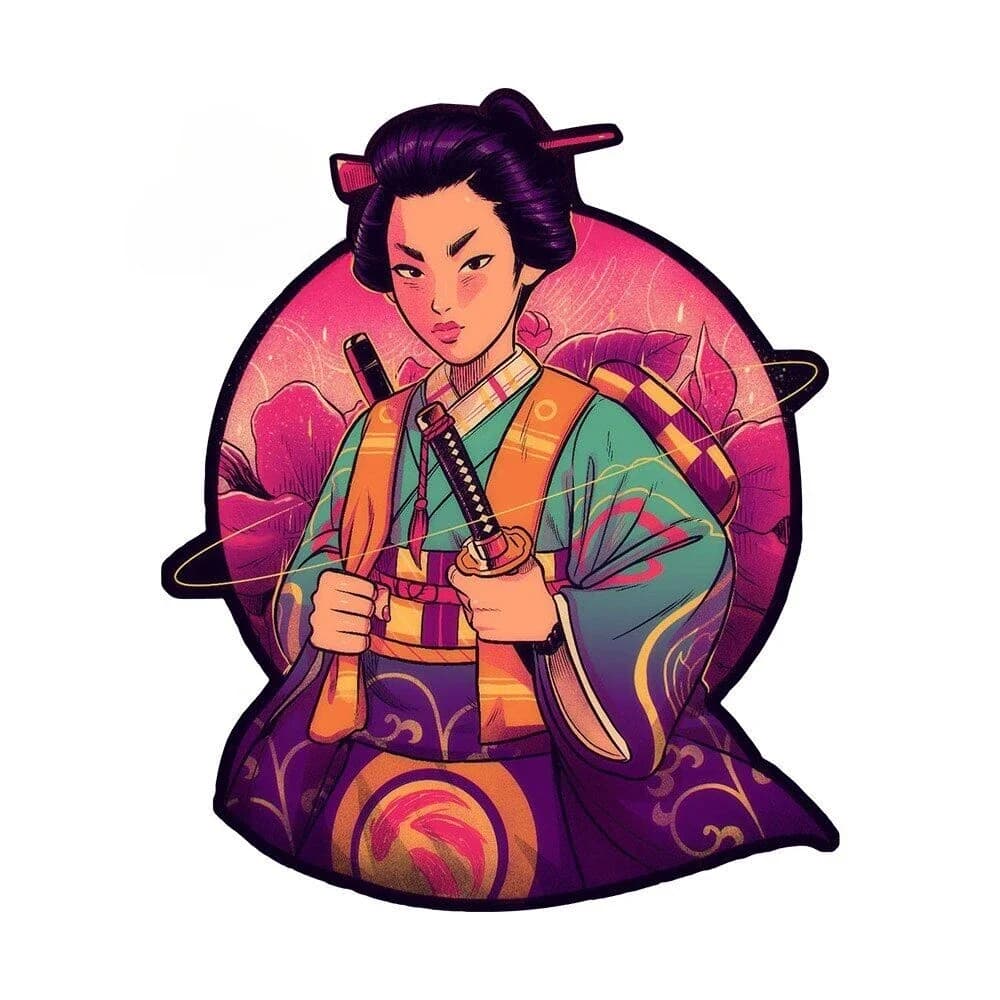 Geisha Samurai giapponese Adesivi per auto Moto Laptop Decorazione fai da te Esterno Moto Accessori Moto Gadget