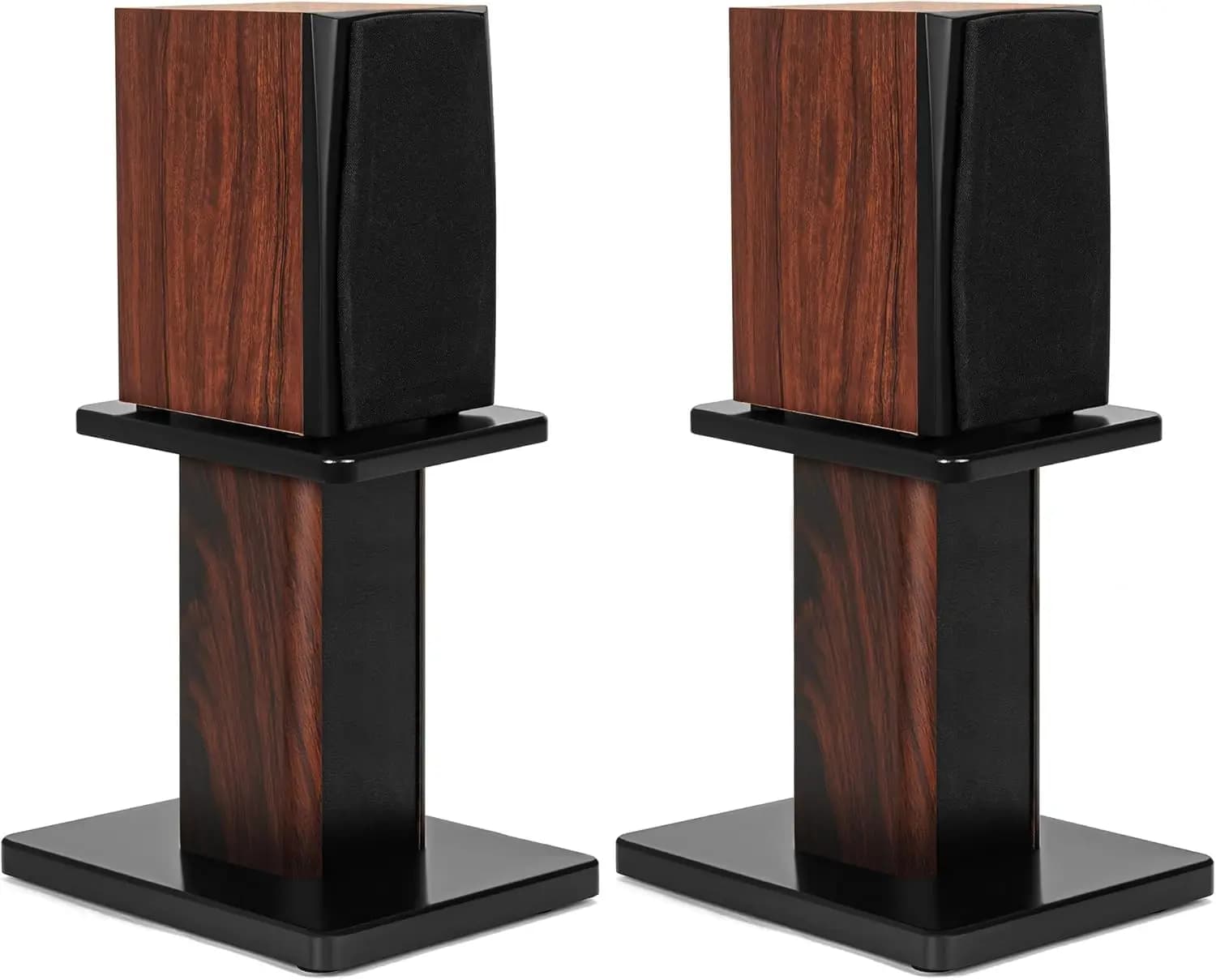 12 Inch (30CM) Pair Wood Speaker Stands for Home Cinema HiFi Desktop and Satellite Speakers Monitor Stands
