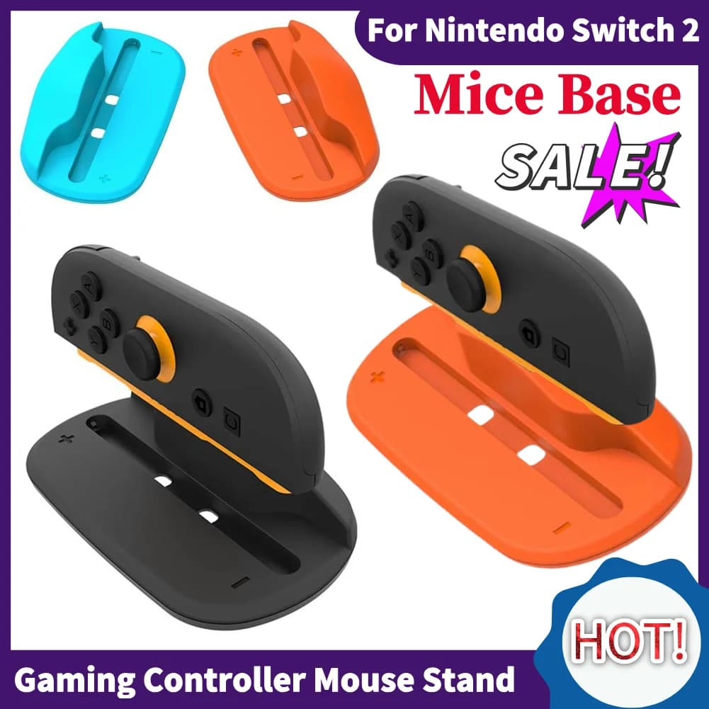 Supporto per Controller e Mouse da Gaming (2 Pezzi) - Base Portatile per Mouse e Controller, Dock per Nintendo Switch 2 Joy-Con, Accessori da Gaming