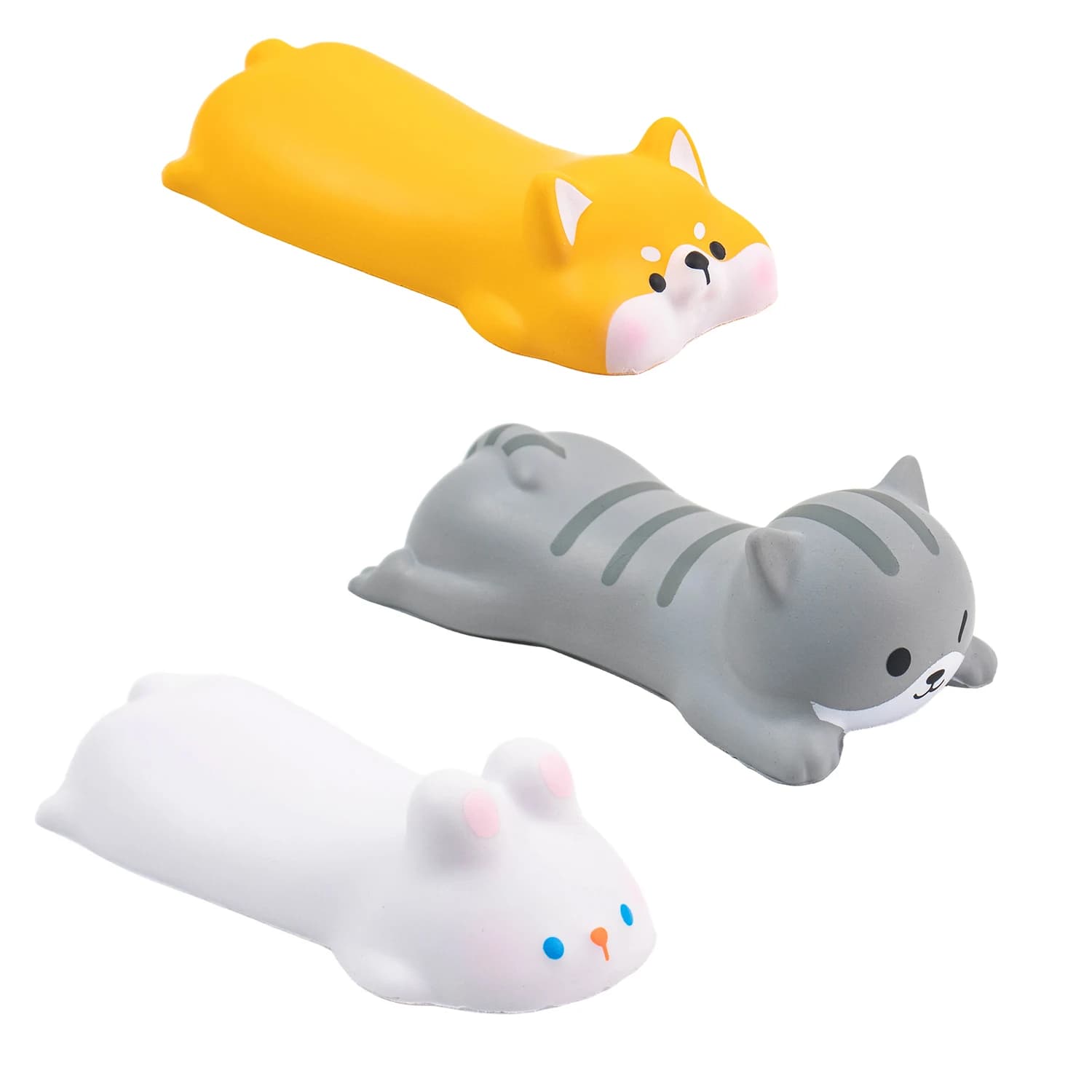 Set di 3 Tappetini per Mouse con Animali Carini, Supporto Ergonomico per Polso, Tappetino da Scrivania per Computer, per Ufficio e Laptop