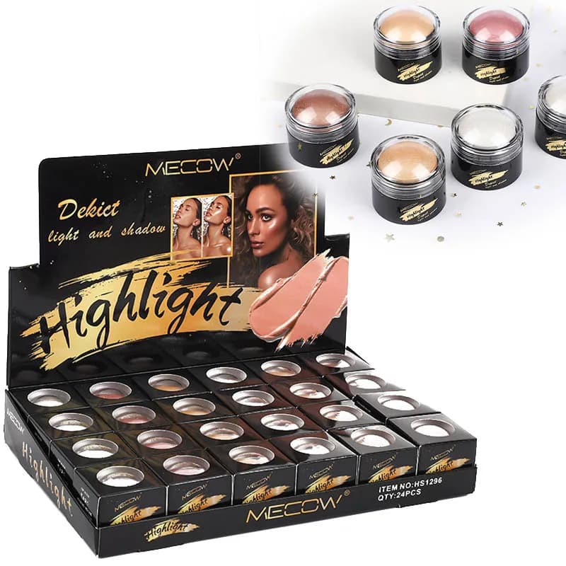 24Pcs Highlight & Bronzer Contour Sticks Kit per la pelle chiara crema per il trucco del viso Contour Stick Make Up Kit per tutta la pelle