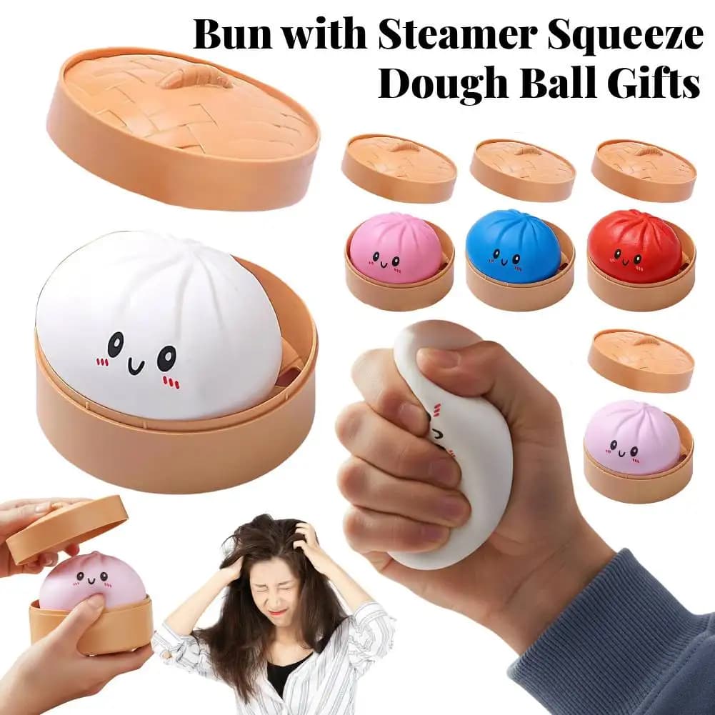 Giocattolo Sensoriale Antistress a Forma di Panino Kawaii, Morbido Giocattolo da Spremere a Forma di Impasto, Regali per Feste di Compleanno per Bambini e Adulti