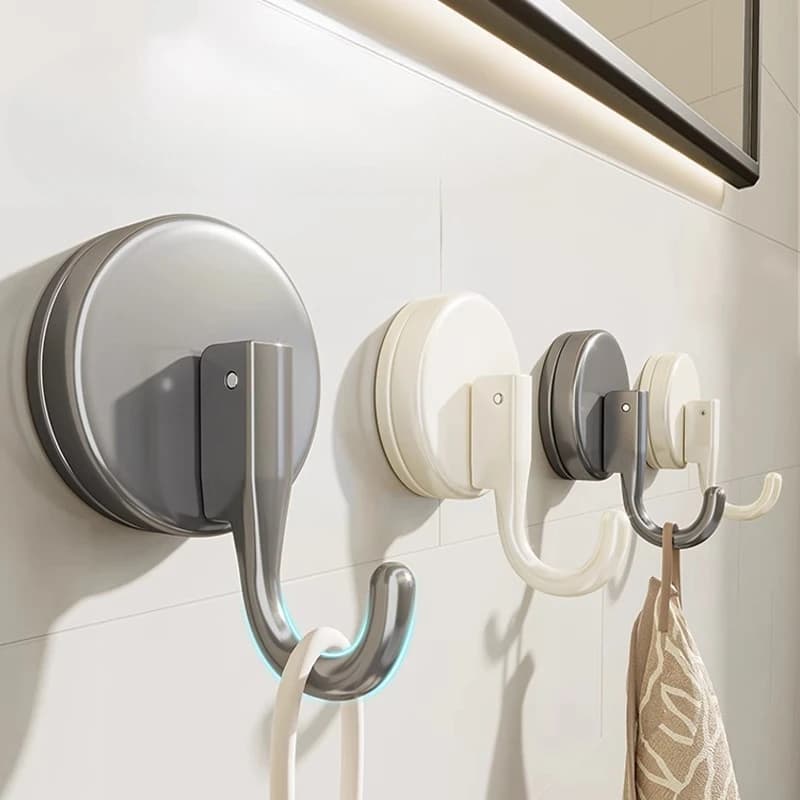 Set di 5 Ganci a Ventosa Senza Foratura, per Bagno e Cucina, Gancio Adesivo Robusto per Asciugamani e Piastrelle