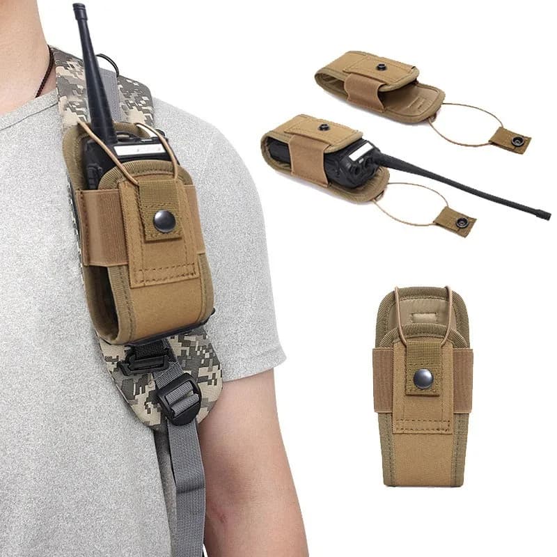 Borsa da Cintura Portatile per Caccia e Sport all'Aperto, Fondina per Interfono, Borsa Tattica per Walkie Talkie, Custodia per Radio, Tasca Portaoggetti DJJPJ01