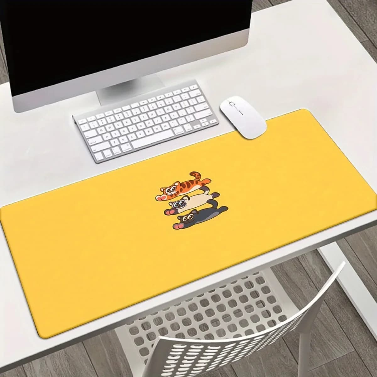 Tappetino per mouse in gomma HD liscio, base antiscivolo, tappetino da scrivania multifunzionale per ufficio, computer da gioco, regalo per amici e famiglia