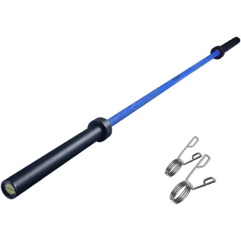 7.2 foot bar for 2 Olympic plates, weight lifting bar for home gym Solid chrome weight bar 5 foot fitness workout balance