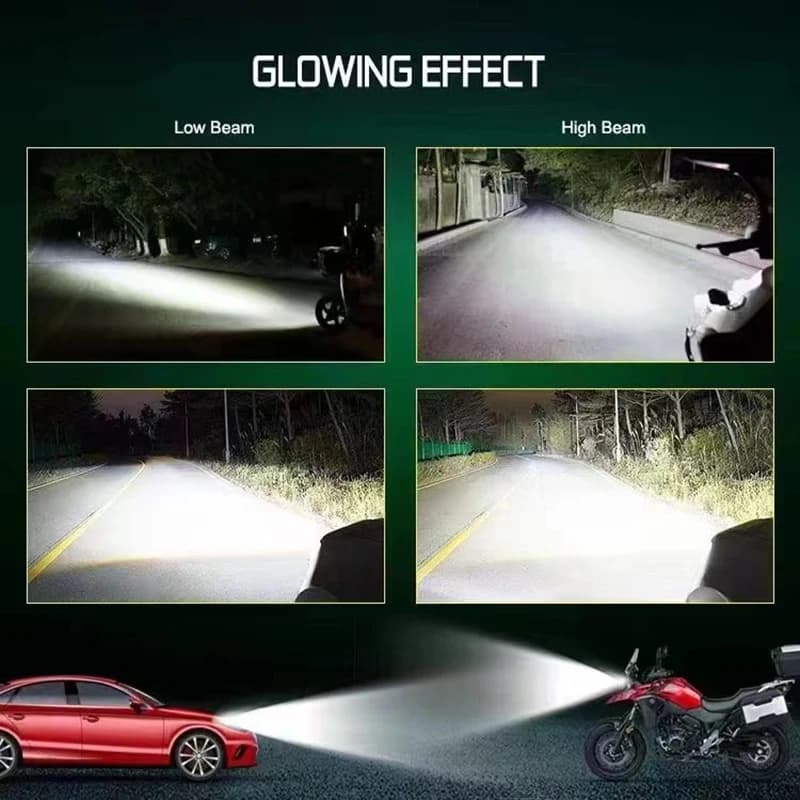 Super Mini H4 H7 Fendinebbia LED Proiettore Laser Lente Faro 60W H11 H8 H9 9005 9006 9012 Luminoso con Canbus Per Auto Motorcycel