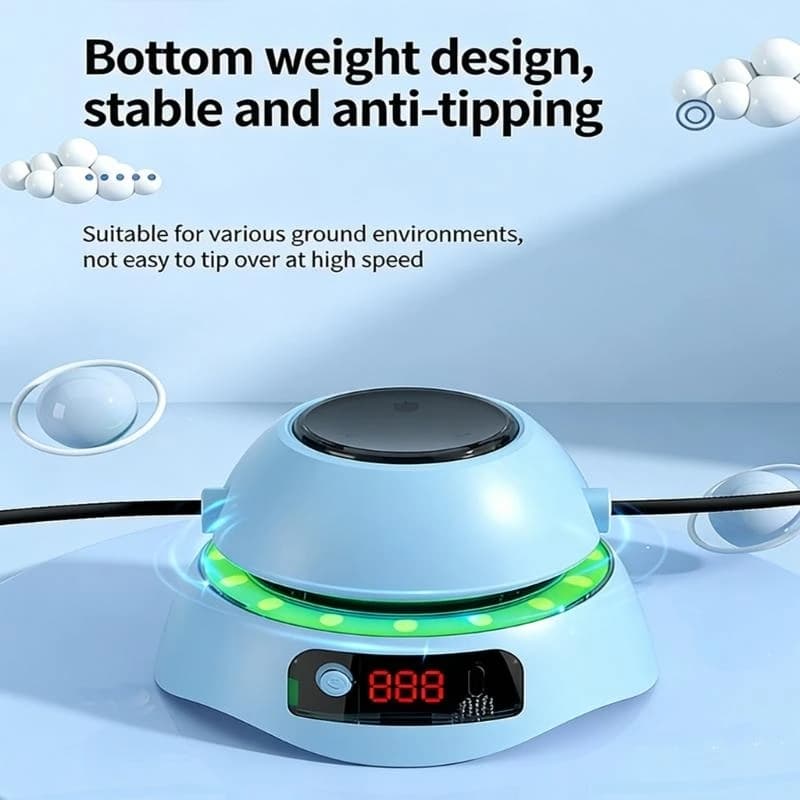 M5TC Automatic Skipping Rope Device with 10 Speed Adjustment And Wireless-compatible Music Jump Rope Machine For Workout