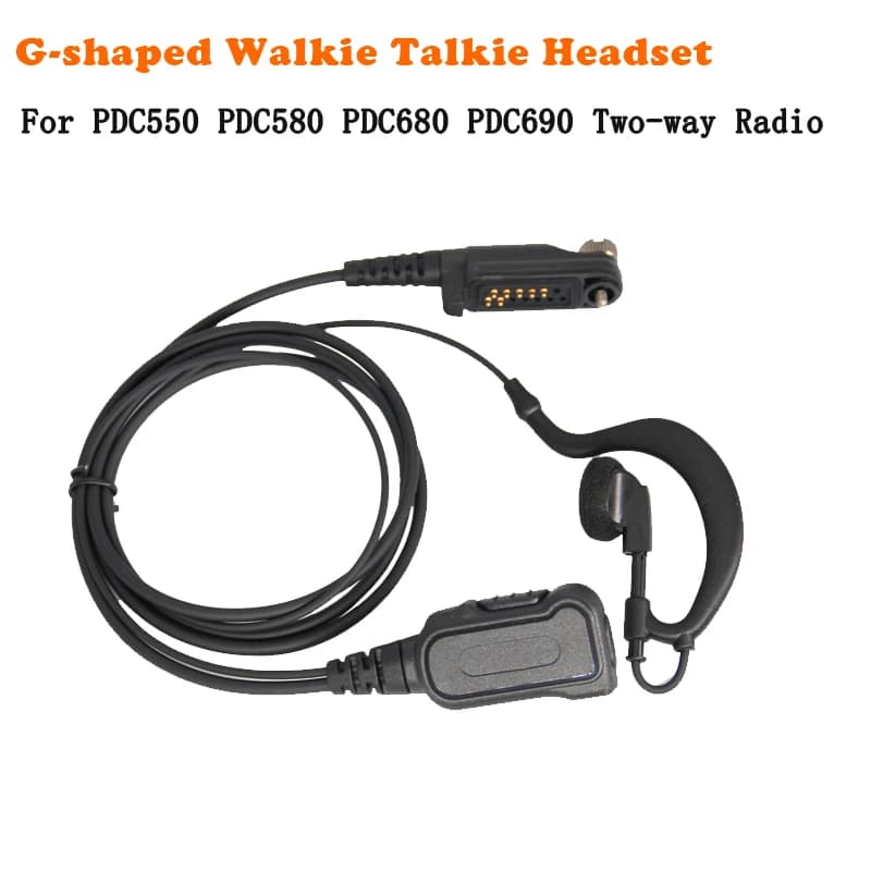 Auricolare con Microfono a Forma di G per Radio Bidirezionale Hytera PDC550 PDC580 PDC680 PDC690 Walkie Talkie