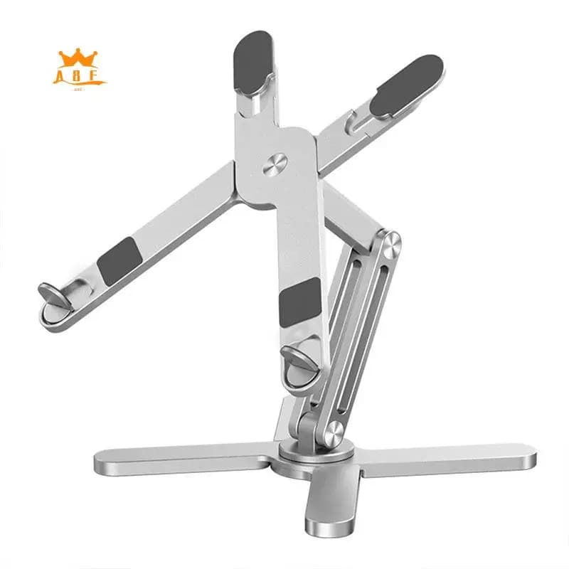 Supporto per laptop A08E con base girevole a 360 gradi, supporto in metallo per notebook e computer portatili, adatto per laptop