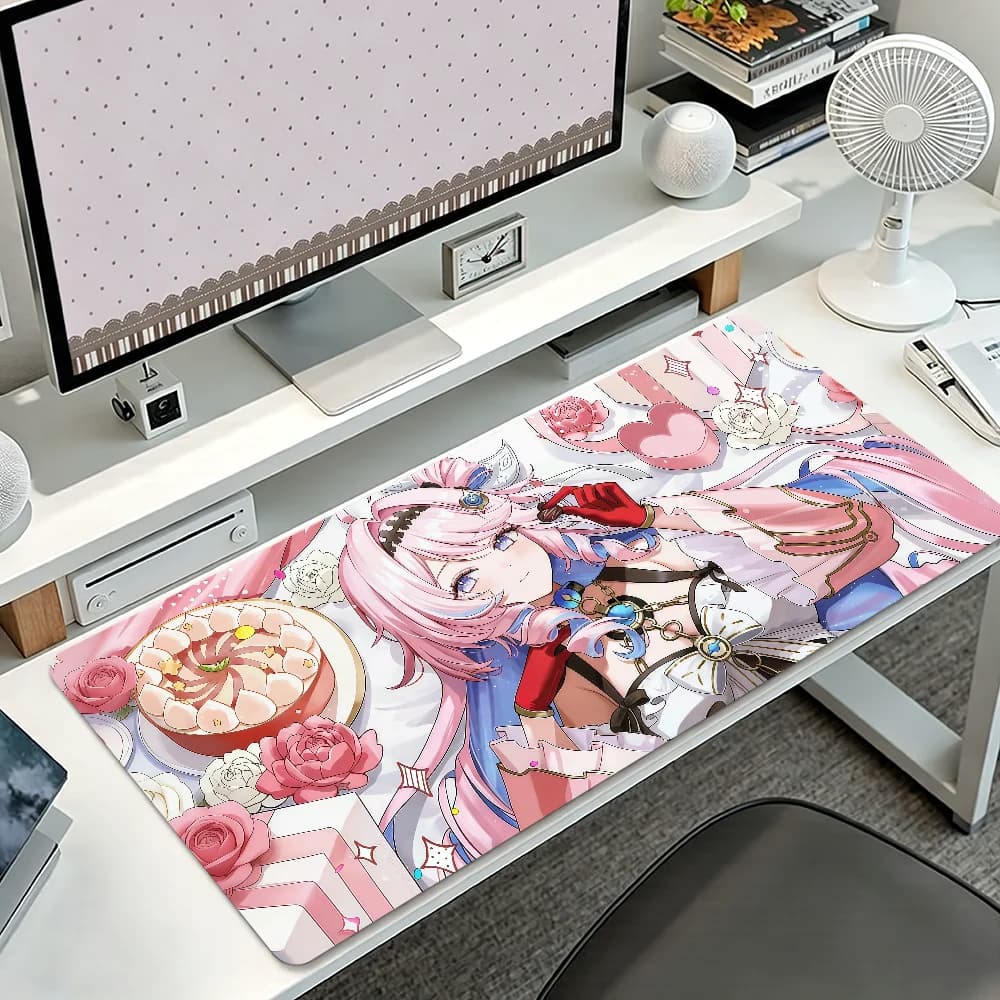Wuthering Waves Denia Kawaii Mouse Pad Large Non-slip Lockedge Desktop Computer Desk Mat Keyboard MousePad Office Gamer Student