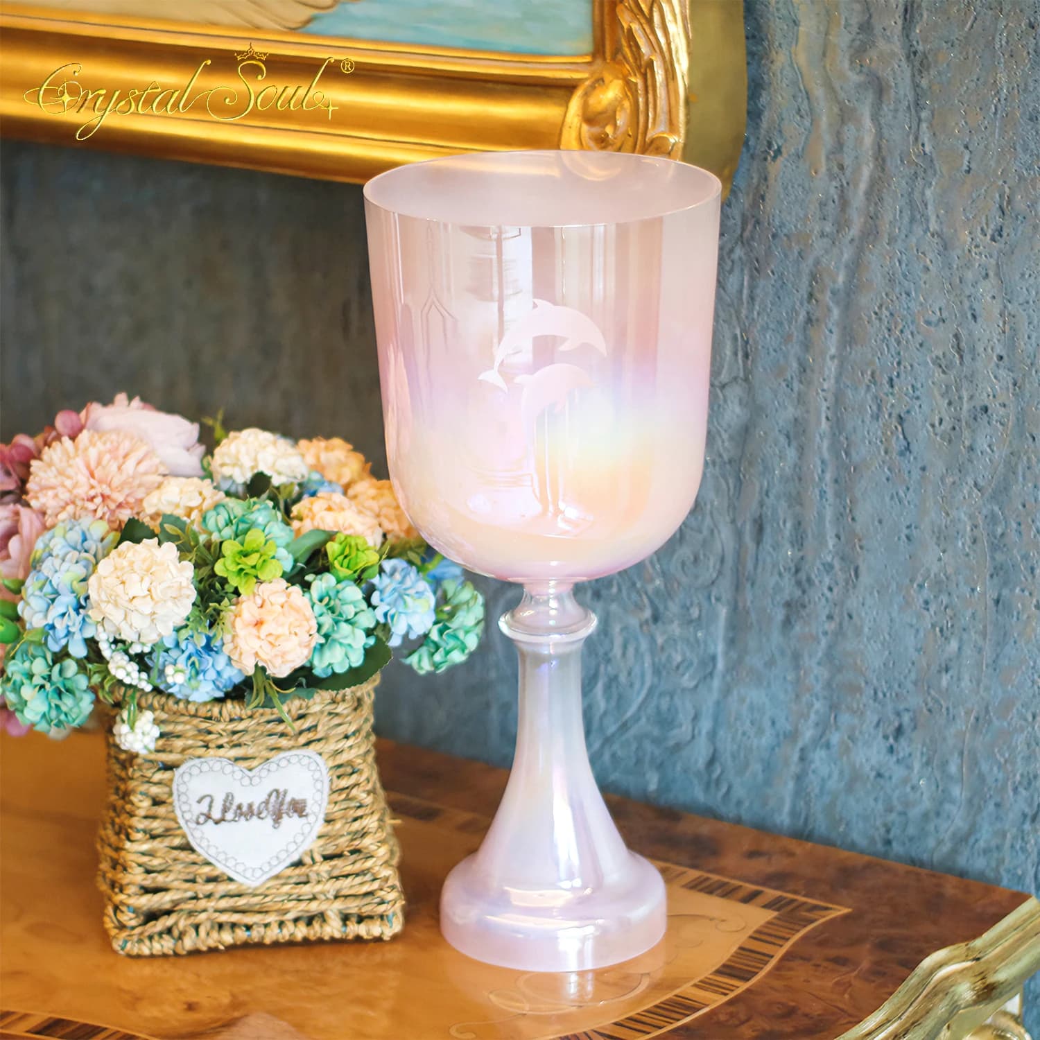 Crystal Soul High Quality Custom Carved Crystal Holy Chalice Crystal Singing Bowl Alchemy Holy Grail