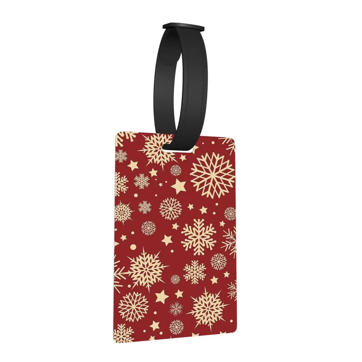 Etichette per Bagagli con Motivo a Fiocchi di Neve Natalizi, Accessori per Valigie, Targhette per Bagagli da Viaggio, Porta Etichette con Nome e Indirizzo
