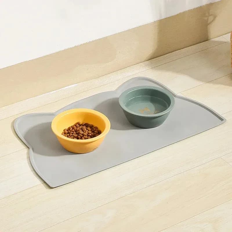 Tappetino in Silicone per Alimentazione Animali Domestici – Tappetino Antiaderente Impermeabile per Cibo/Acqua per Cani e Gatti, Cuscino per Ciotola Cuccioli, Tovaglietta Antiscivolo per Animali