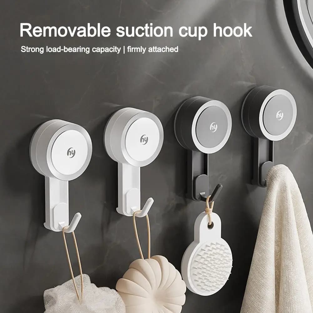 Ganci da parete per bagno con ventosa resistente, ganci per porta senza foratura, appendiabiti riutilizzabili per parete