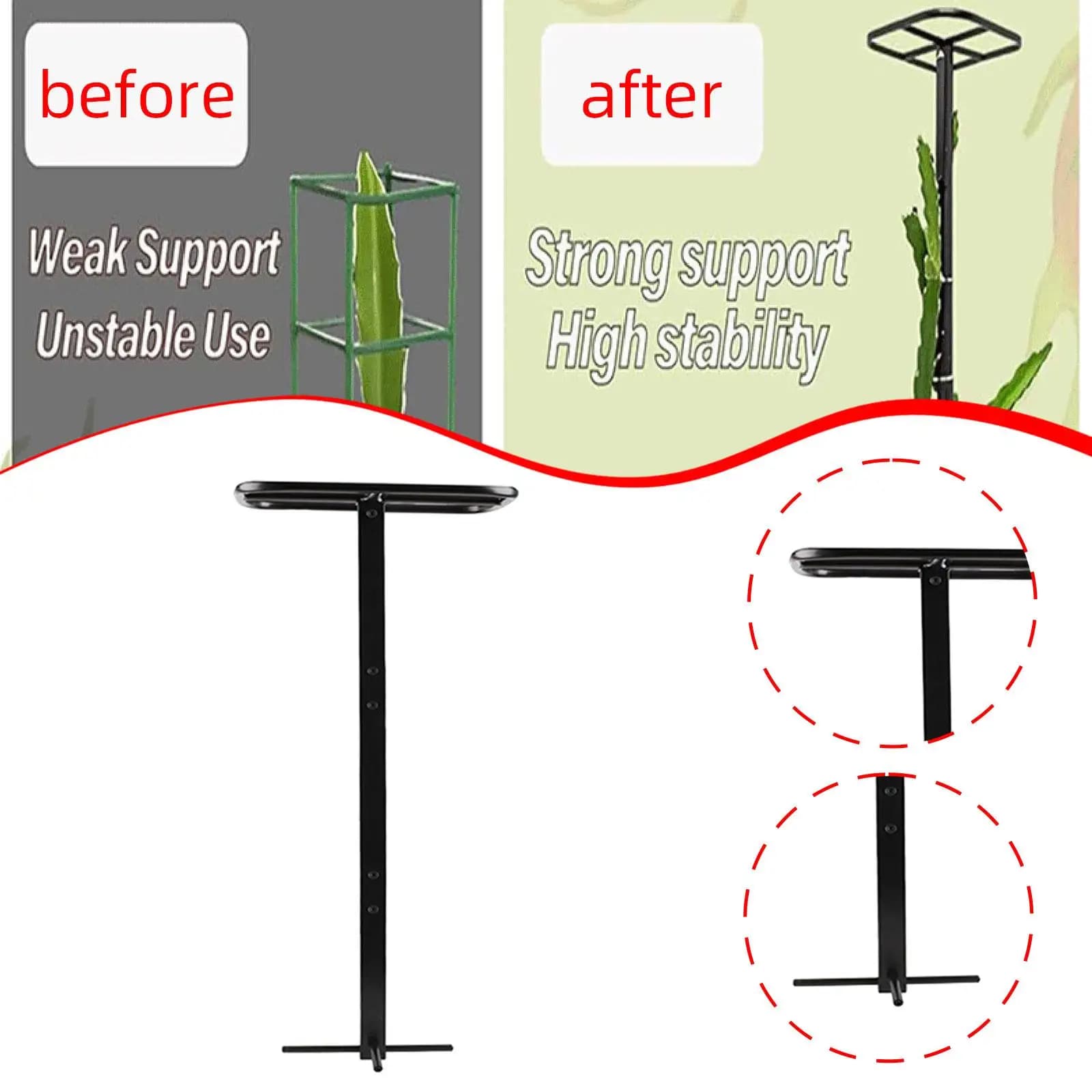 Dragon Fruit Trellis Removable Potted Plants Trellis Garden Climbing Support for Houseplants Vines Balcony Flowers Backyard