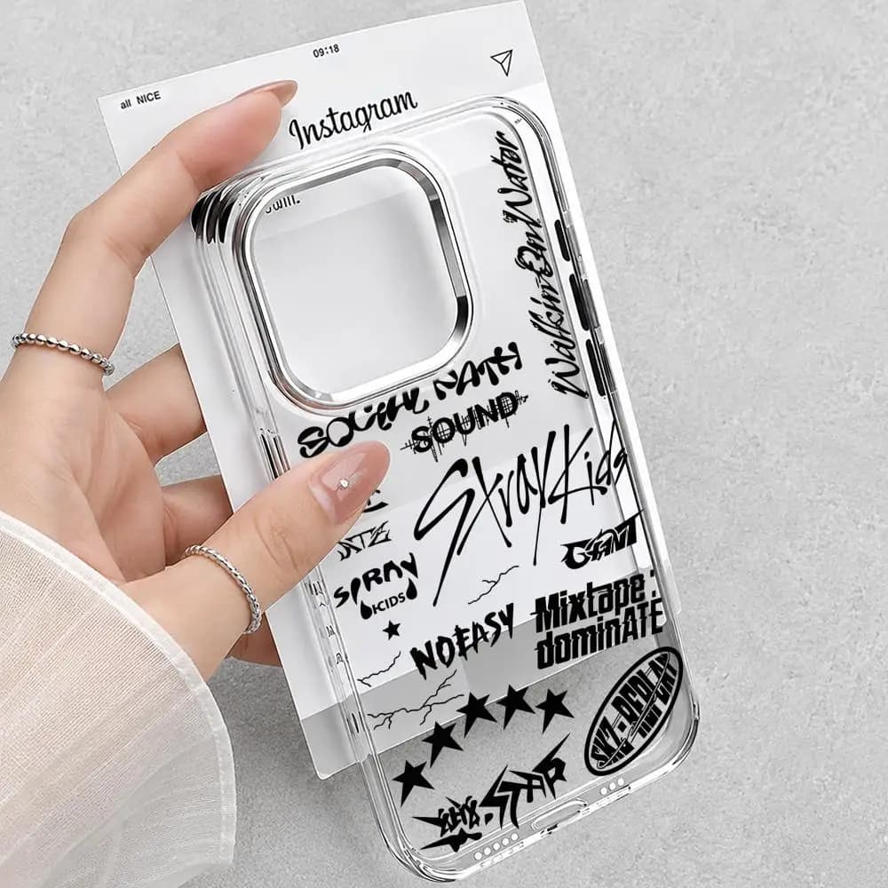 Kpop S-Stray K-Kids Phone Case For iPhone 17 16e 16 15 14 13 12 11 mini Pro Max X XR XSMAX 8 7 Air Plus Transparent Soft Cover