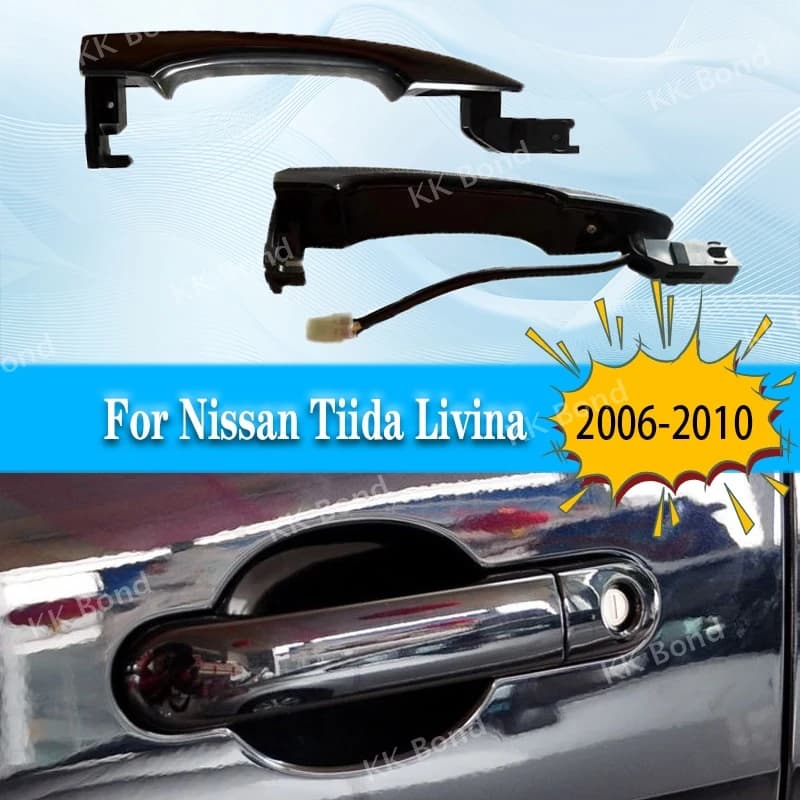 Per Nissan Tiida Livina 2006-2010 Esterno Smart Keyless Maniglia per porta Maniglia anteriore posteriore sinistra destra Maniglia per porta esterna