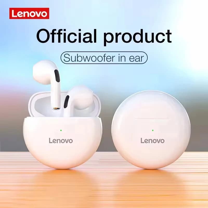 Nuovi Auricolari Bluetooth Lenovo HT38 TWS 2026, Cuffie Wireless Mini con Doppio Microfono, Riduzione del Rumore, Audio Stereo HiFi 9D