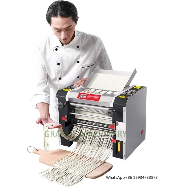 Macchina per pressa per noodle da tavolo commerciale ad alta potenza da 2200 W Modello 300 Taglierina per impastare Pasta Ramen che fa macchina Nucleo motore