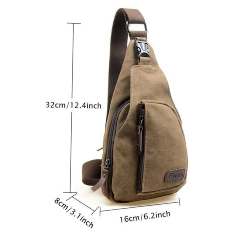 Nuova borsa a tracolla piccola da esterno multifunzionale con tracolla a tracolla in tela vintage da uomo